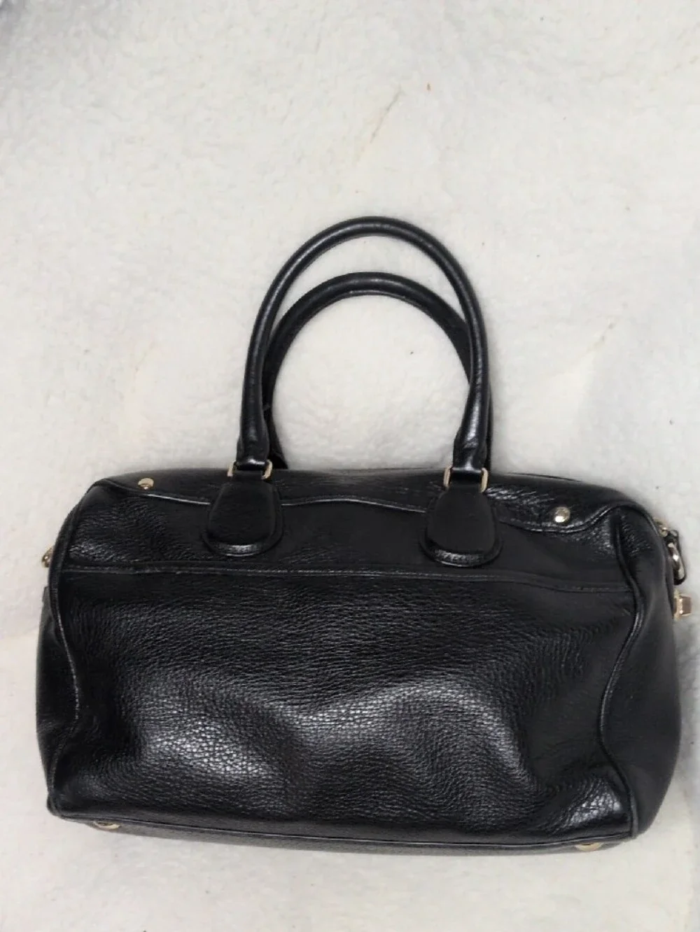 Coach Black Pebbled Leather Bennet Satchel Bag